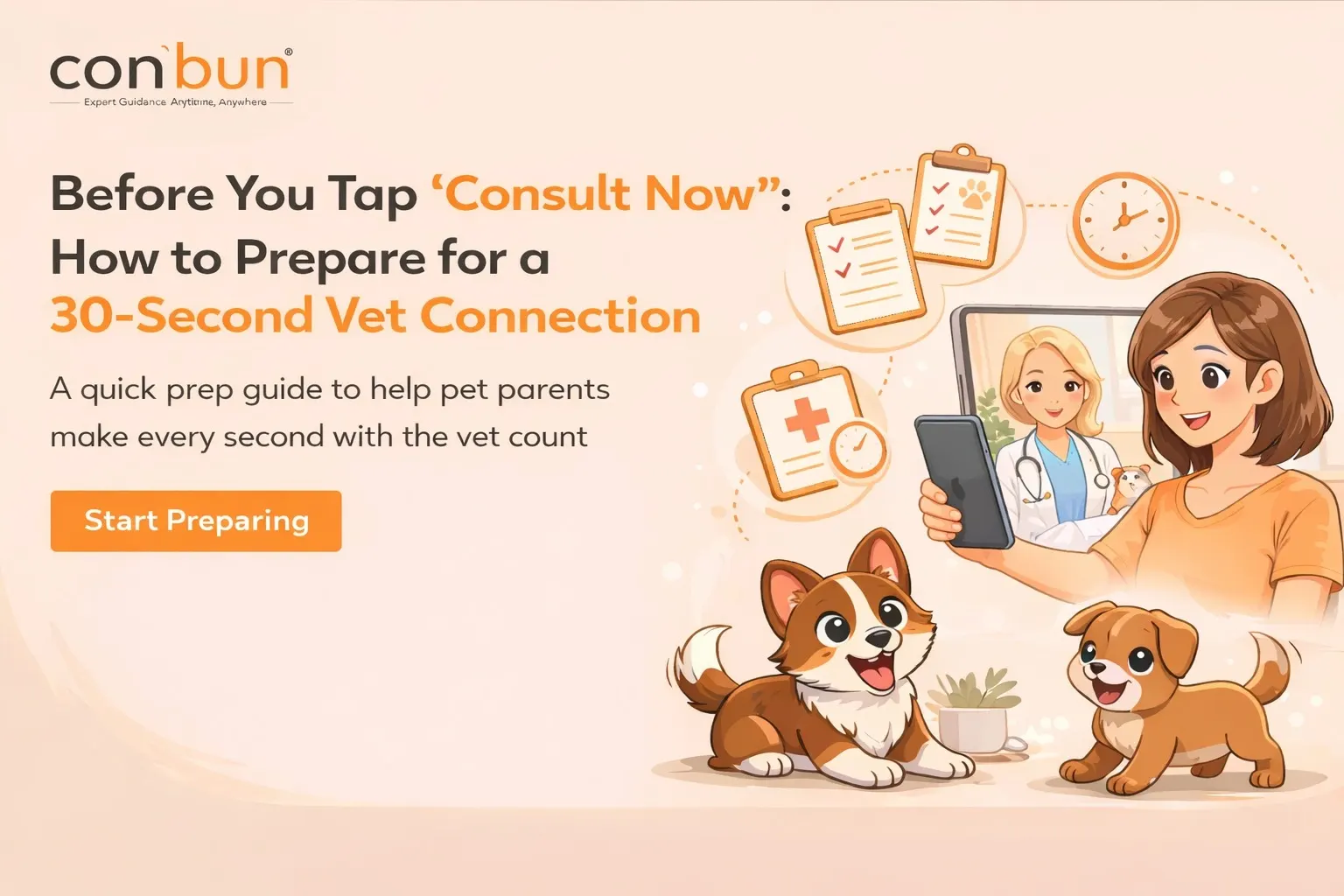 Before You Tap "Consult Now": How to Prepare for a 30-Second Vet Connection